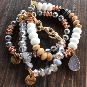 Erimish Bar 3 Single Bracelets stackable NWOT